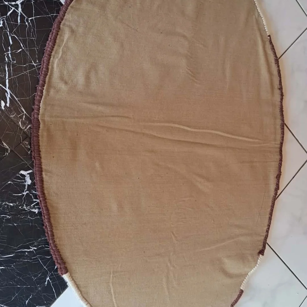 Pottery Barn Kids Brown and Cream Textured Rug